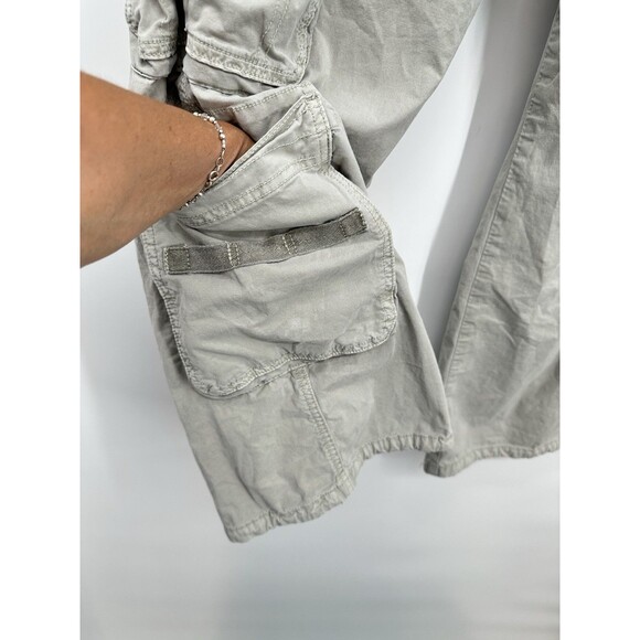 American Eagle skater skater Wide Leg‎ Baggy Size 10 Cargo stretchy cargo gray - Picture 5 of 16